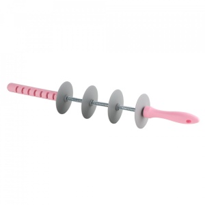 Taietor Extensibil pentru Aluat, awwaline, cu 4 role pentru Taiere, Roz/Gri, 39x6,5cm