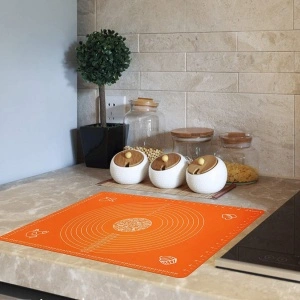 Covoras din silicon alimentar, 65 x 45 cm, awwaline®, PORTOCALIU, rezistent la temperaturi ridicate, ideal pentru framantat aluat - Img 7