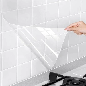 Folie Transparenta Statica, awwaline, 60 x 300 cm, ideala pentru perete, mobilier si alte suprafete