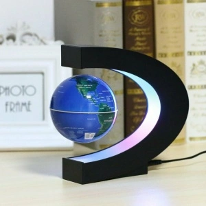 Glob pamantesc magnetic plutitor cu iluminare LED, awwaline®, albastru - Img 6