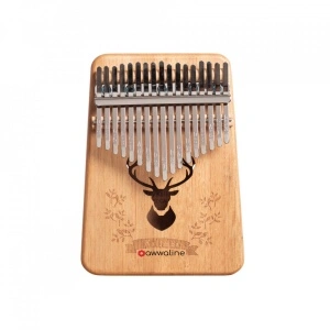 Kalimba, instrument muzical cu 17 Note, awwaline, lemn natur, model cerb
