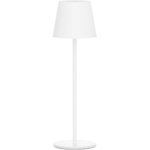Lampa de masa wireless, awwaline, alba, metalica, cu touch, 36 x 11.6 cm, reincarcabila USB-C, 3 moduri de ilumiare, 2W