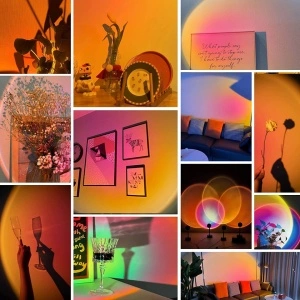 Lampa de veghe cu proiectie Multicolor RGB cu TELECOMANDA awwaline®, reglabila pe inaltime, rotatie 360 grade, lumina ambientala pentru atmosfera romantica - Img 3