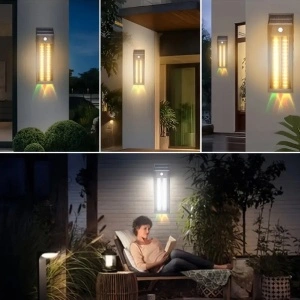 Lampa Solara cu Senzor de Miscare, awwaline, neagra, 18W, 1200 LM, prindere cu agatatoare sau pe perete, baterie 1200 mAh, 3 moduri de iluminare - Img 4