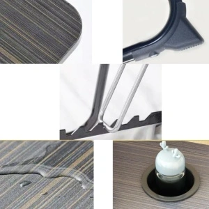 Masuta pliabila pentru laptop cu suport pahar, awwaline, maro, reglabila pe intaltime, 64 x 32 x 25 cm - Img 5