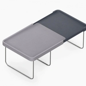 Raft depozitare extensibil, awwaline, gri, lungime maxima 40cm