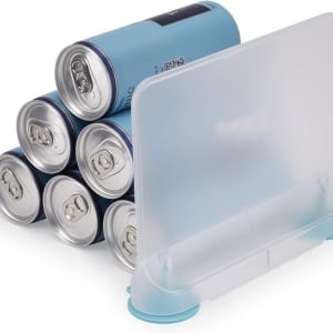 Separator pentru frigider, awwaline, Plastic, 15.5 x 5.5 x 20.5 cm, Transparent/ Albastru