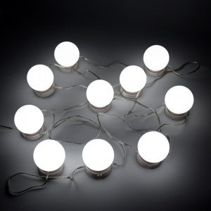 Set 10 becuri LED oglinda make-up, awwaline, intensitate reglabila, stil Hollywood, 3 moduri de iluminare, alimentare USB - Img 7