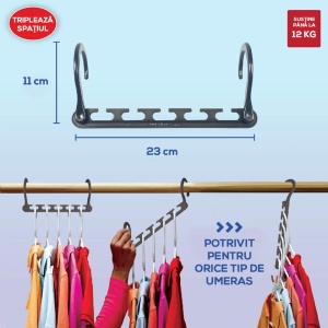 Set 10 suporturi organizatoare pentru umerase, Wonder Hanger MAX - Img 5