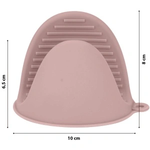 Set 2 manusi protectie pentru cuptor din silicon, awwaline, roz, 10 x 8 cm - Img 5