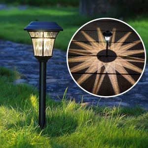 Set 6 Lampi Solare de gradina, awwaline, negru, Senzor de lumina, IP65 impermeabil, lumina LED calda, 3000K - Img 4