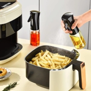 Sticla cu Pulverizator pentru Ulei sau Otet, awwaline, neagra, 210ml, Compatibil Diverse Lichide, Calitate si Design Premium - Img 3