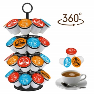 Suport 36 capsule cafea, awwaline, negru, rotativ, 18.7 x 36.5 cm, compatibil K-Cup, Dolce Gusto - Img 5