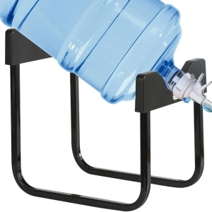 Suport pentru bidon apa cu dozator, negru, portabil, ideal pentru bucatarie, birou, camping