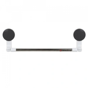Suport pentru prosoape, awwaline, alb, 34 cm, prindere cu ventuza, permite montarea pe colt