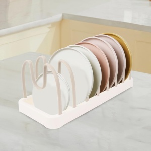 Suport reglabil pentru capace si vase, awwaline, 41.2 x 16.8 x 15 cm, 7 separatoare - Img 3