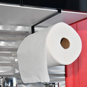 Suport rola de hartie pentru bucatarie, awwaline®, negru/alb, pentru usa dulap sau etajera - Img 8