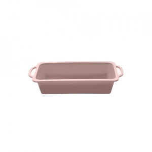 Tava copt silicon, awwaline®, roz, 27 x 14 x 6.5 cm, pentru chec, paine, cozonac, manere intarite - Img 2