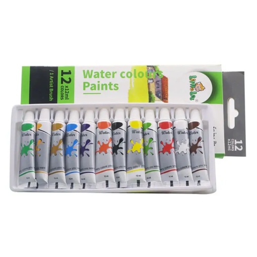 Acuarele tempera, 12culori/set x 12ml, Water Color
