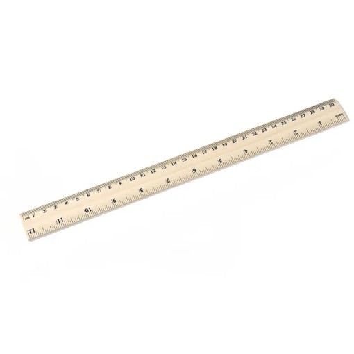 Riglă din lemn, 30 cm