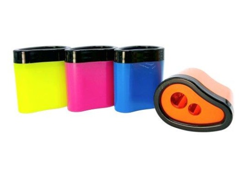 Ascutitoare dubla container fosforescenta