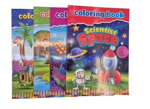 Caiet de colorat A4 8 file, interior alb negru