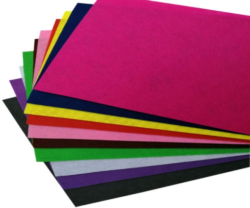 Fetru A4, 10 culori, 10 file / set