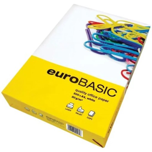 Hârtie A4 copiator, 80g/m², 500 coli/top, euroBASIC