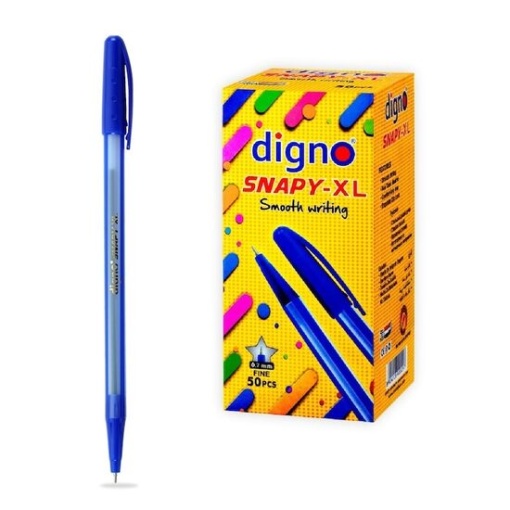 Pix fără mecanism cu capac și clips, corp color, vârf 0,7 mm, Albastru