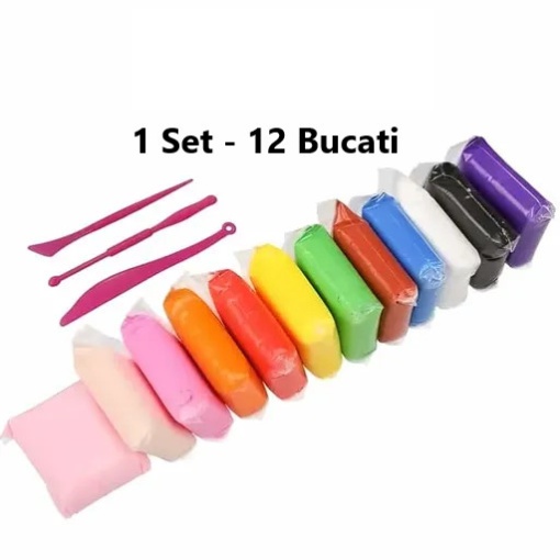 Set Plastilina Inteligenta – 12 Plicuri, Smart Magic Clay, Multicolor