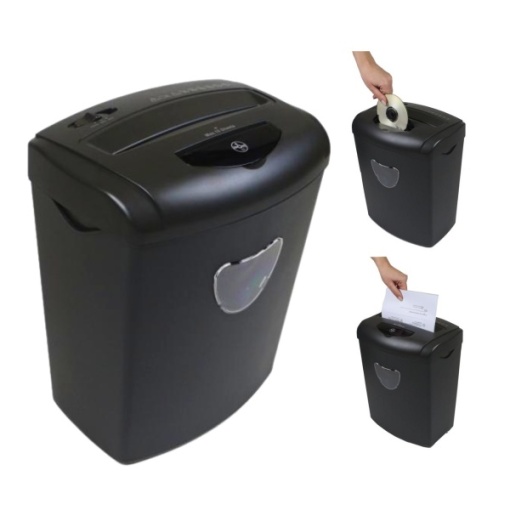 Distrugator documente automat ProfiOffice Piranha 10CD, 10 coli, securitate P-4, taiere particule 4x35mm, 230W, cos 21 litri