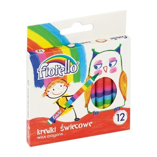 Creioane cerate Fiorello 170-1383, 12 culori, blister carton - Img 1