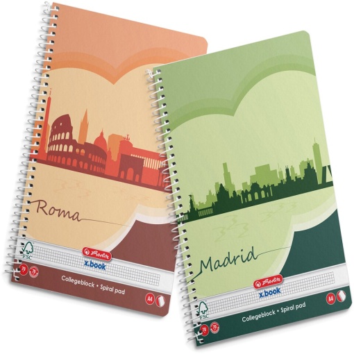 Caiet policromie, A4, 80 file, matematică cu spiră