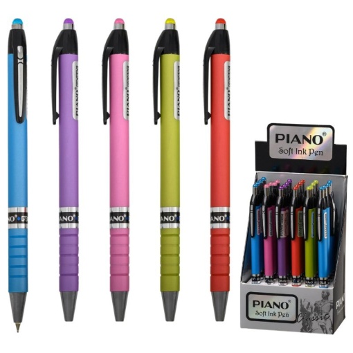 Pix PIANO cu mecanism, vârf 0.7mm, corp color, Albastru PB-165-C