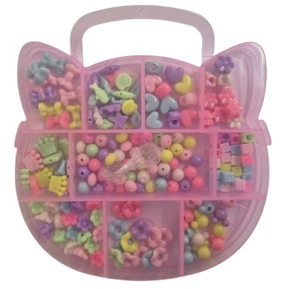 Set bratari craft, forma pisicuta, 11 compartimente