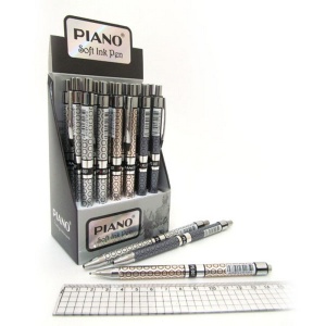 Pix PIANO cu mecanism, vârf 0.7mm, corp color, Albastru PS-007 - Img 1