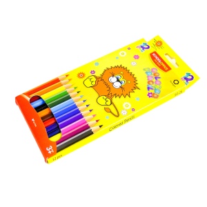 Creioane colorate lungi, 12 culori