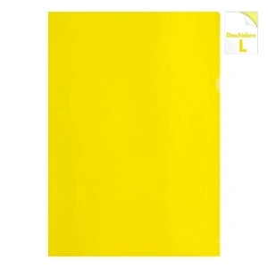 Folie de protectie Noki 4812, A4, portret, 70 microni, deschidere in L, plastic, galben, set 100 buc
