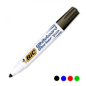 Marker tabla Bic Velleda 1704 / 907054, varf rotund, 2.5mm, corp gros, set 4 culori (verde, negru, albastru, rosu) - Img 2