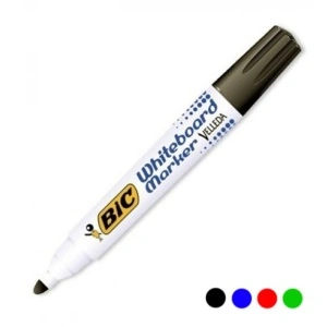Marker tabla Bic Velleda 1704 / 907054, varf rotund, 2.5mm, corp gros, set 4 culori (verde, negru, albastru, rosu) - Img 2