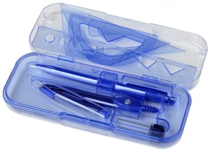 Trusa geometrie plastic, 7 piese