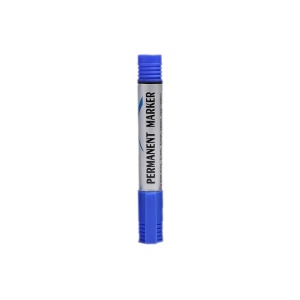 Marker permanent rotund, varf 2mm, Albastru