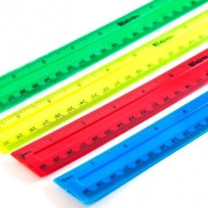 Rigla 30cm, plastic - COLOR
