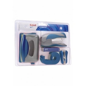 Set accesorii de birou Eagle Alpha J5023CD, albastru