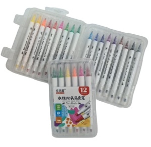 Trusa carioca 2 capete, varf rotund si varf tesit set 18 culori