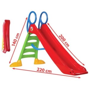 Tobogan mare pentru copii, 220 cm, plastic, multicolor - Img 2