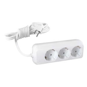 Prelungito, 3 prize, 3 m, 2500W, 3 x 1 mmp, contact de protectie
