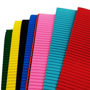Carton ondulat metalizat, A4, set 10 culori / set