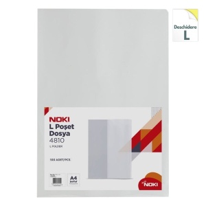 olie de protectie Noki 4810-90, A4, portret, 70 microni, deschidere in L, plastic, transparent, set 100 buc