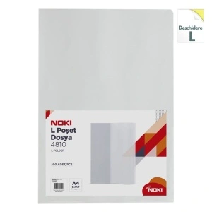 olie de protectie Noki 4810-90, A4, portret, 70 microni, deschidere in L, plastic, transparent, set 100 buc
